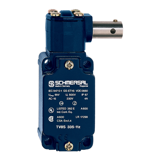 schmersal EX-TV.S 335 Operating Instructions