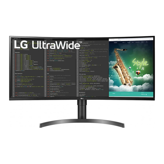 LG 35WN75C Quick Setup Manual