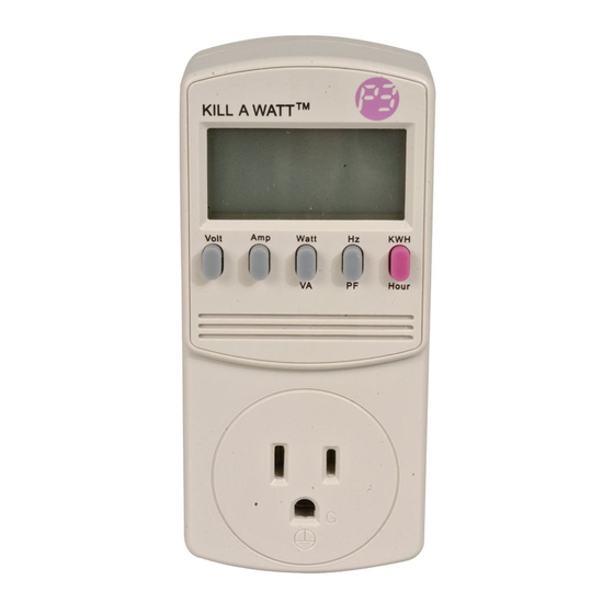 P3 International P4400 Kill A Watt Operation Manual
