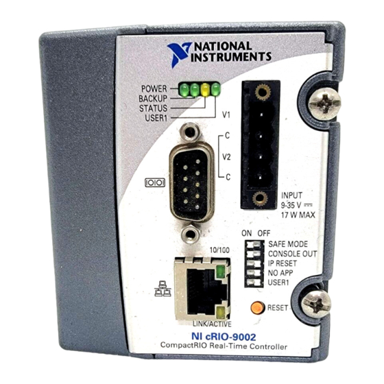 National Instruments NI cRIO-9002 User Manual And Specifications