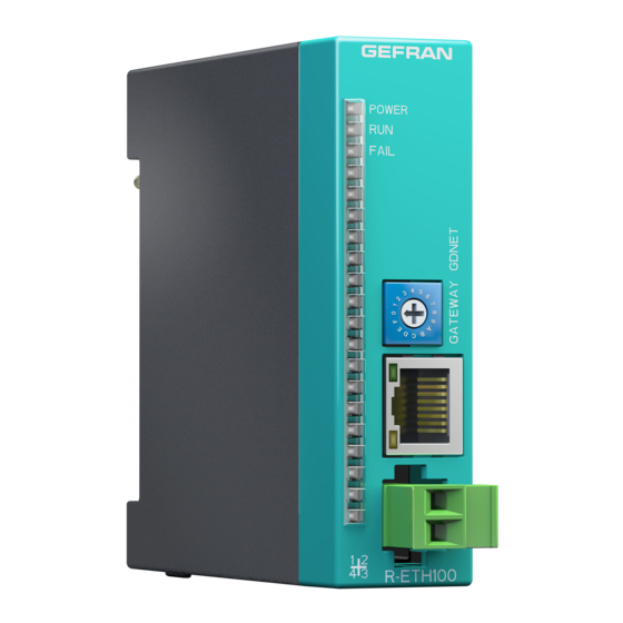 gefran R-ETM100 Installation And Operation Manual