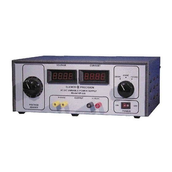Elenco Electronics XP-800 Instruction Manual