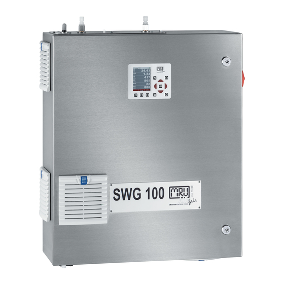 mru SWG 100 SYNGAS User Manual