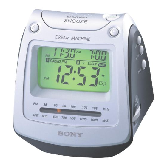 Sony DREAM MACHINE ICF-C630 Operating Instructions
