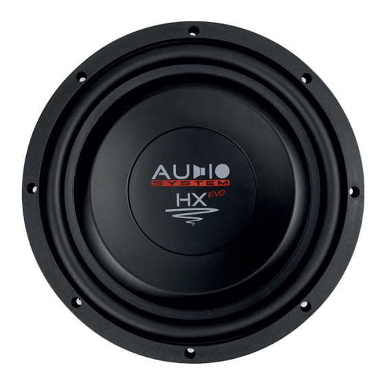 Audio System HX 10 Flat EVO User Manual