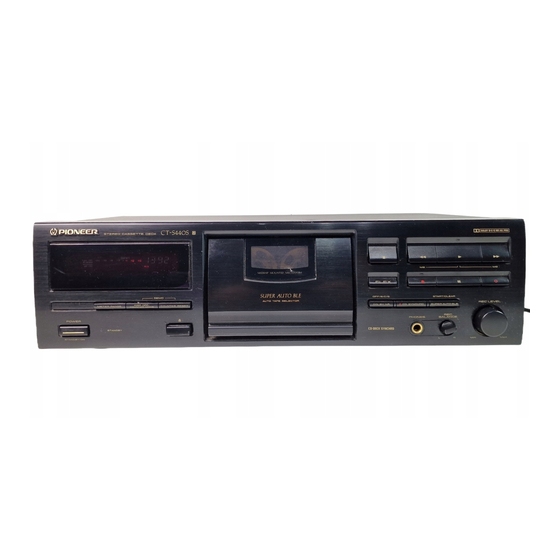 Pioneer CT-S440S Operating Instructions Manual