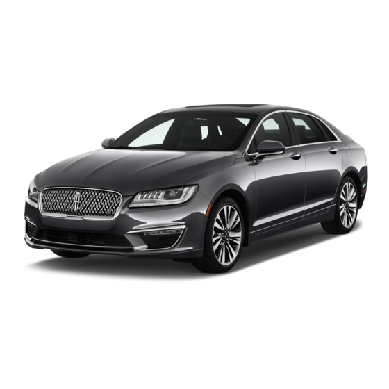 Lincoln MKZ 2017 Owner's Manual