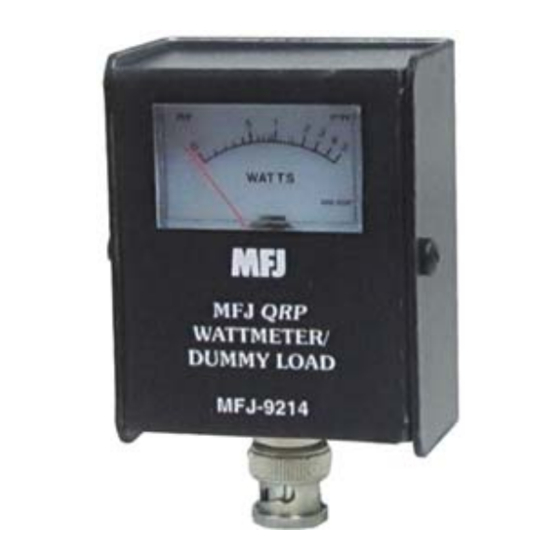 MFJ 9214 Quick Start Manual