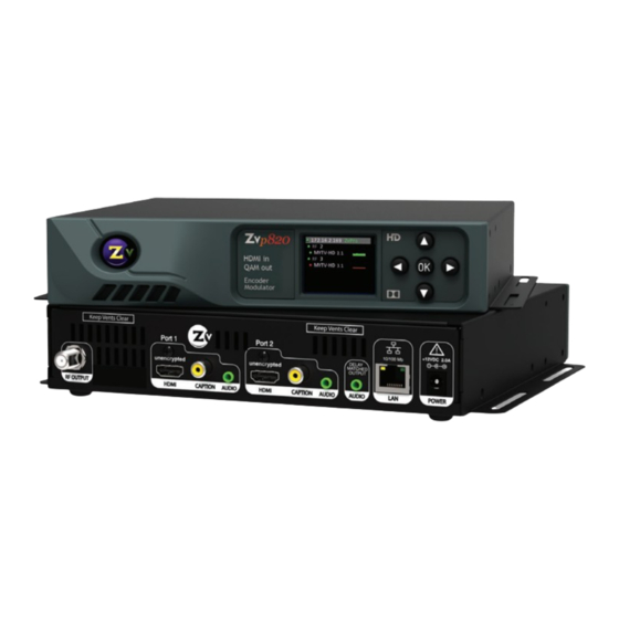 ZeeVee ZvPro 800 Configuration Manual