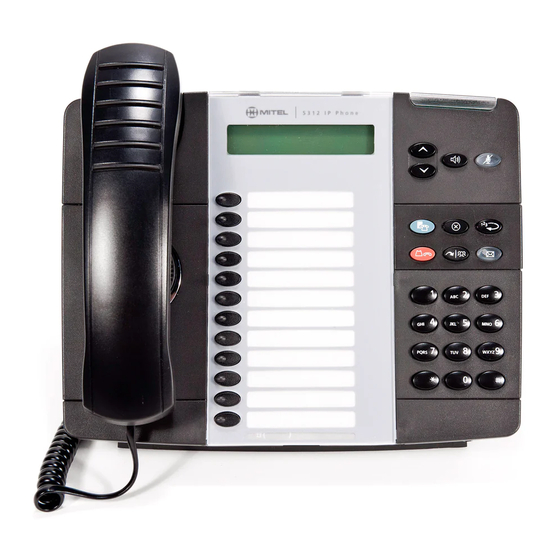 Mitel 5312 Quick Reference Sheet