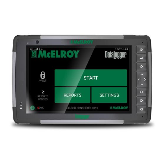 McElroy DATALOGGER 7 Quick Start Manual