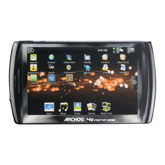 Archos 48 Internet Tablet User Manual