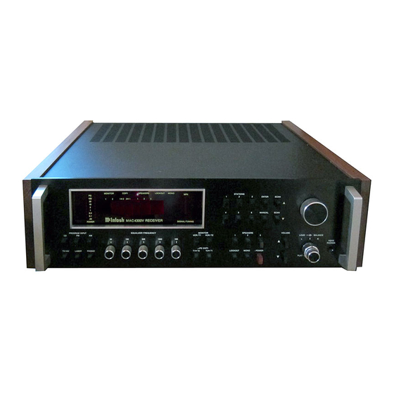 McIntosh MAC 4300V Owner's Manual