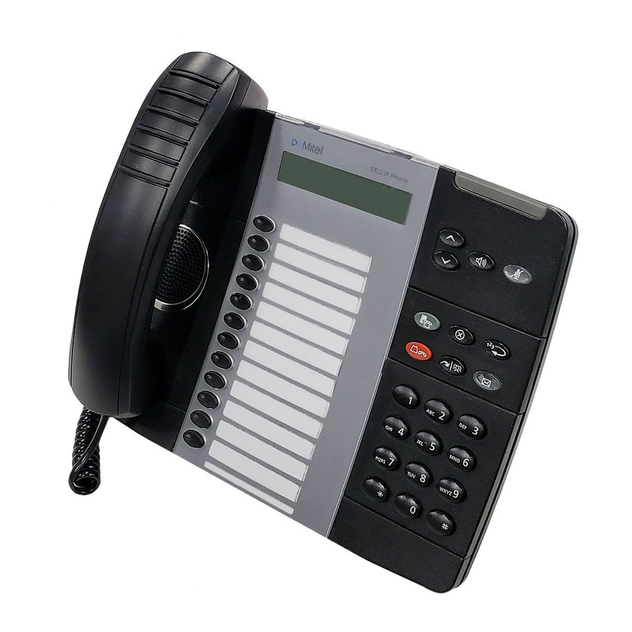 Mitel 5312 Quick Reference Manual