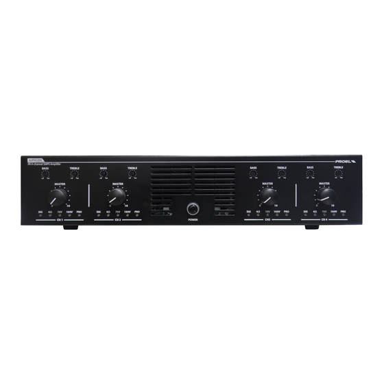 PROEL AUP4125S Power Amplifier 100V Manuals