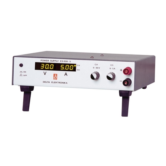 Delta Elektronika ES 150 Series Product Manual
