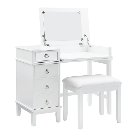 Linon VANITY SET WHITE Assembly Instructions Manual