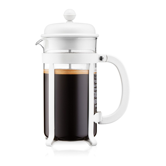 Bodum Java 1908-913 Instructions For Use Manual