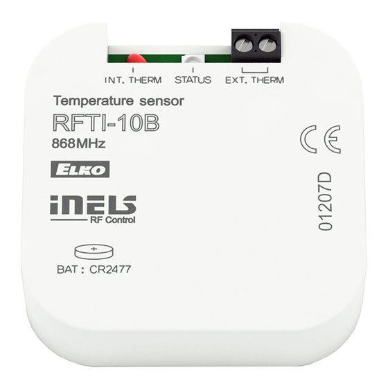 iNels RFTI-10B Quick Start Manual