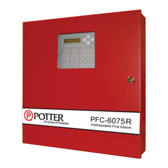 Potter PFC-6075R Installation, Operation, & Programming Manual