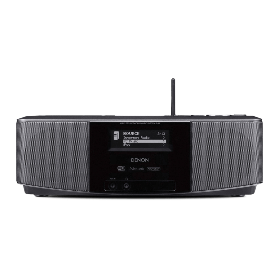 Denon S-32 - WIRELESS NETWORK MUSIC SYSTEM Manual