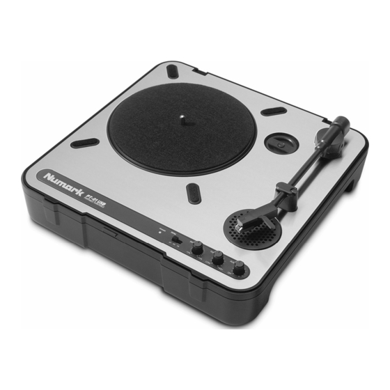 Numark PT01 Quick Start Owner's Manual