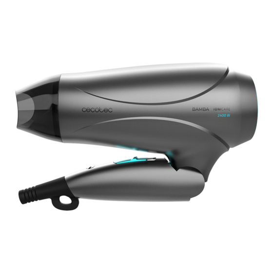 cecotec Bamba IoniCare 5400 Power&Go Black Instruction Manual