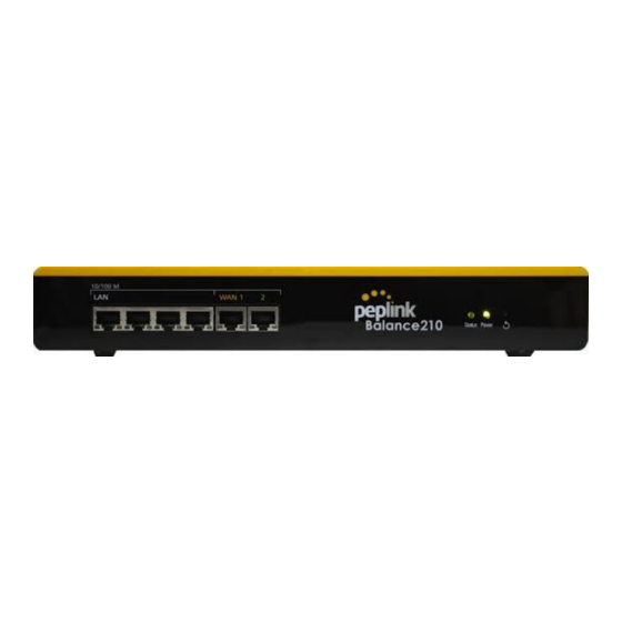 peplink Balance 210 Quick Start Manual