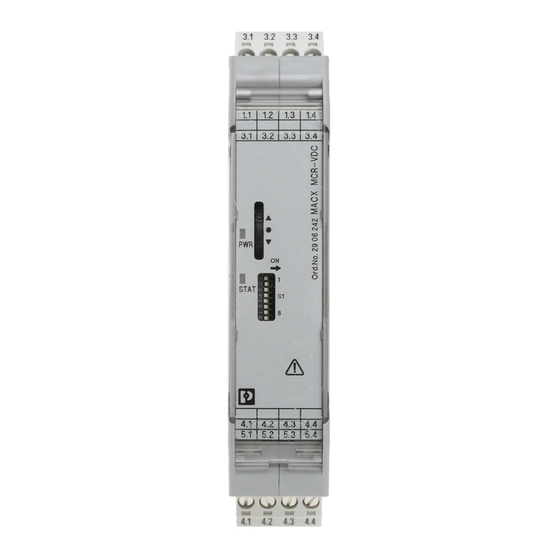 Phoenix Contact MACX MCR-VDC Installation Notes