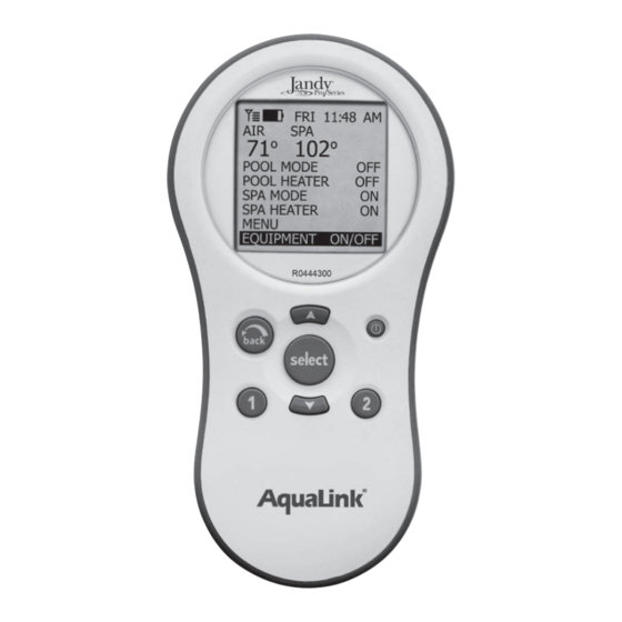 Jandy AquaLink AQWHR18 Installation And Operation Manual