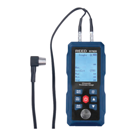 Reed Instruments R7920 Instruction Manual