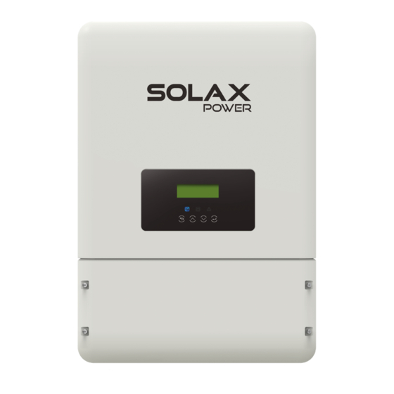 SolaX Power X1-Fit-3.7E Manuals