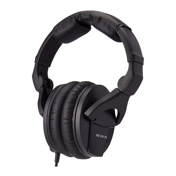 Sennheiser HD 280 PRO Quick Manual