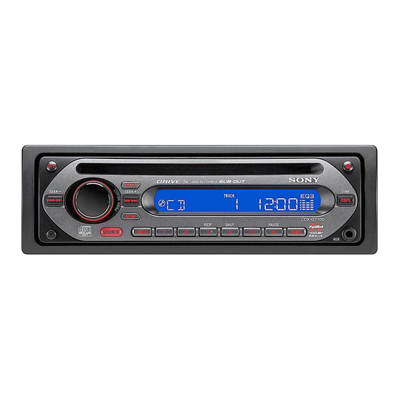 Sony CDX-GT10W Installation/Connections