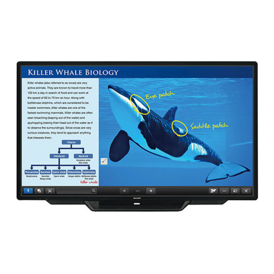Sharp PN-L803CA Setup Manual