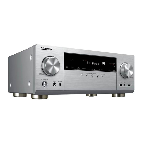 Pioneer VSX-LX305 Initial Setup Manual