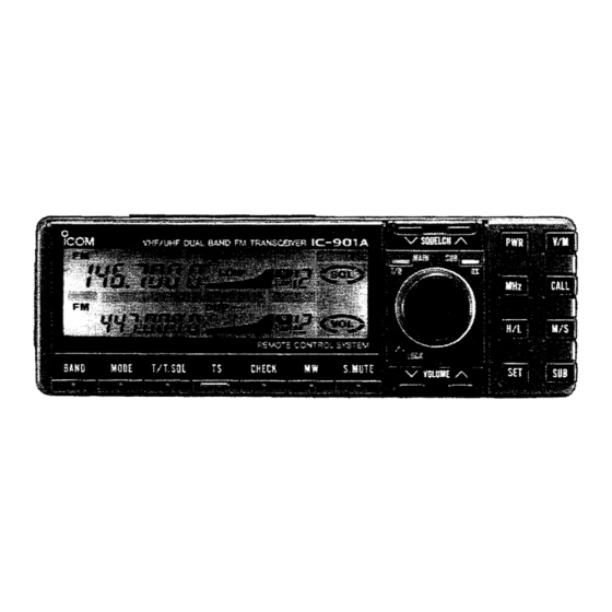 Icom IC-901A Instruction Manual