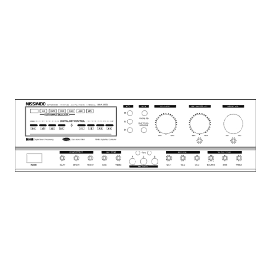 Nissindo Ma-928 Operating Instructions Manual
