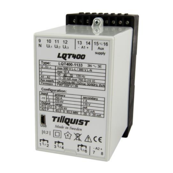 TILLQUIST LQT400 User Manual