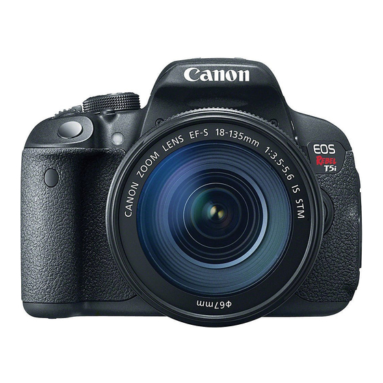 Canon EOS Rebel T5i 18-55mm IS STM Kit Instruction Manual