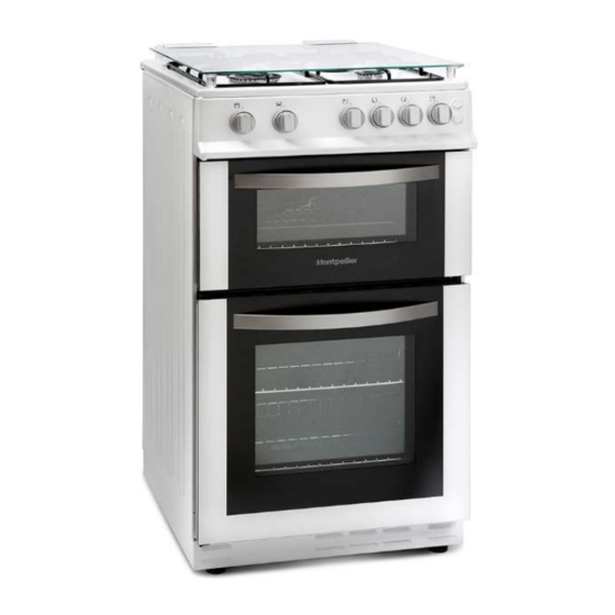 montpellier MDG500LW Gas Double Oven Manuals