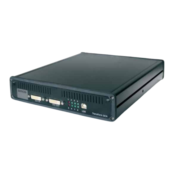 Barco TransForm SCN User Manual