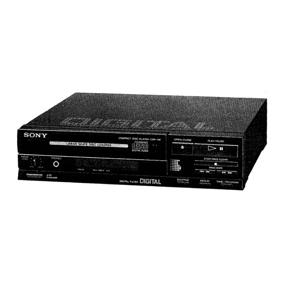 Sony CDP-17F Service Manual
