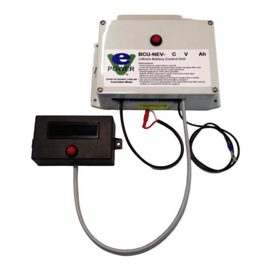 EV-POWER BCU-NEV-XXC Installation Instructions Manual