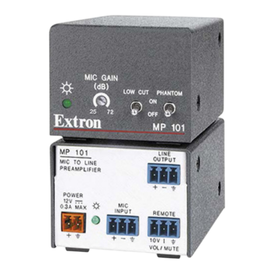 Extron electronics MP 101 User Manual