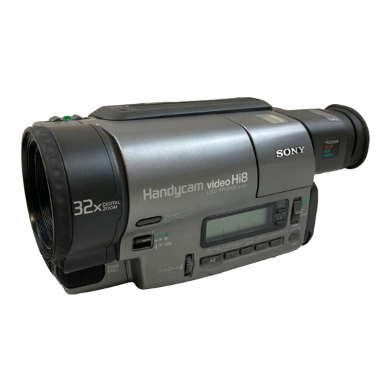 Sony Handycam CCD-TR3000 Operation Manual