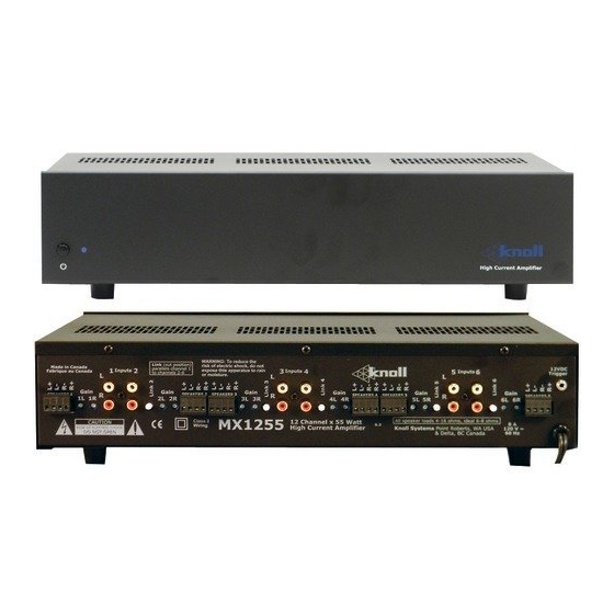 Knoll MX855 Installation Instructions