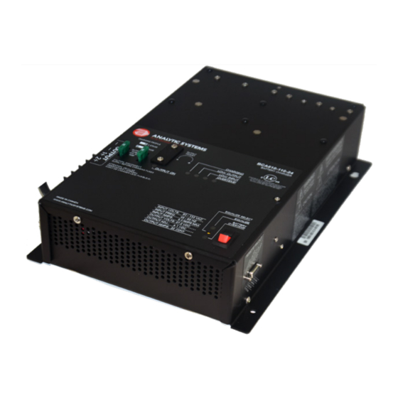 Analytic Systems BCA610 Series Charger Manuals