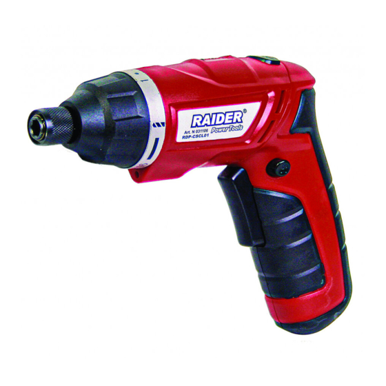 Raider RDP-CSCL01 User Manual