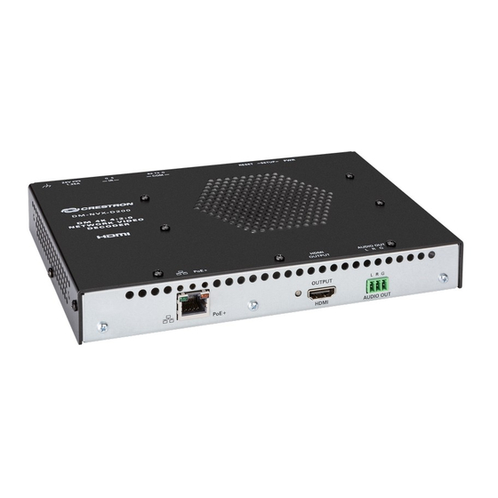 Crestron DM-NVX-D200 Quick Start Manual
